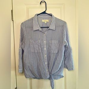 Olive & Oak striped button up, tie bottom